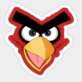 Face bird-red Sticker